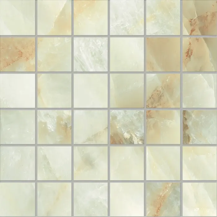 Tableau Marmo Crystal 5 x 5 in mosaic · extra light green