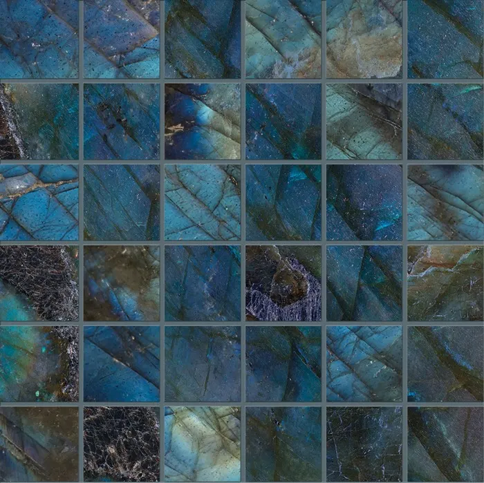 Tableau Marmo Lumia 5 x 5 in mosaic · labradorite