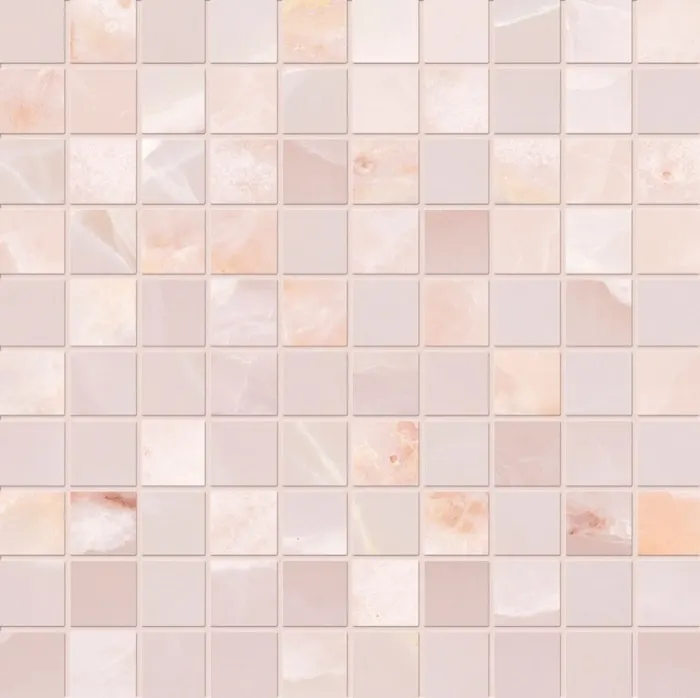 Tableau Marmo Onyx 3 x 3 in mosaic · onyx pink