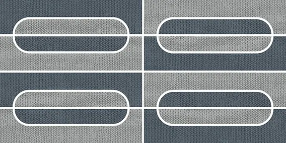 Tapestry 4 x 8 in mosaic · denim twill mix