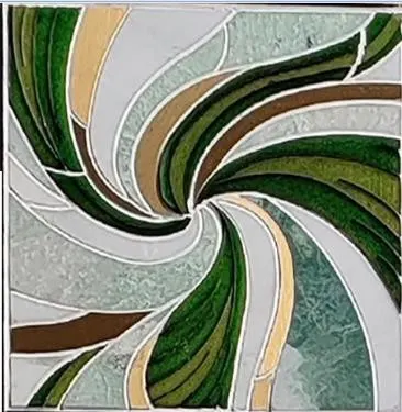 Vortex cloisonné mosaic