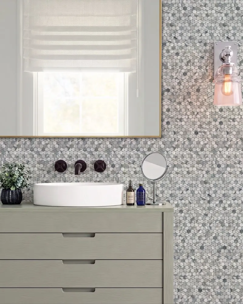 Calacatta Verde marble tiles