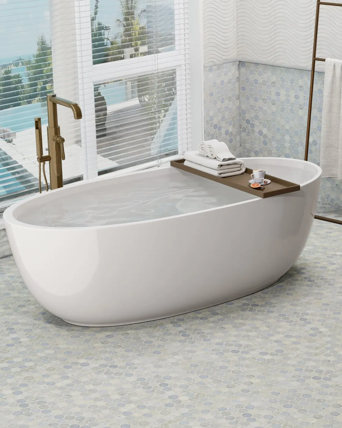 Caprera Blue marble installed