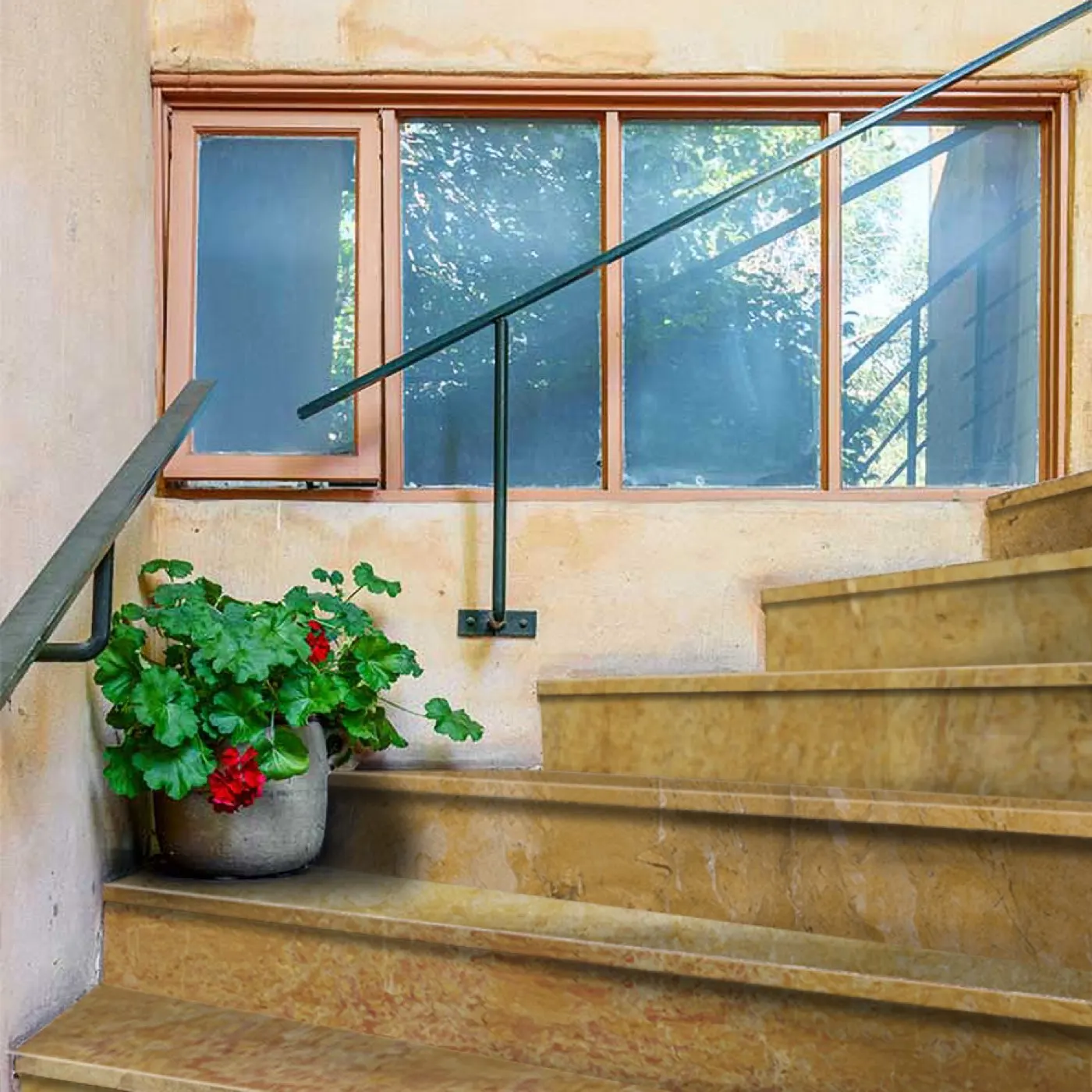 Giallo Reale marble installed