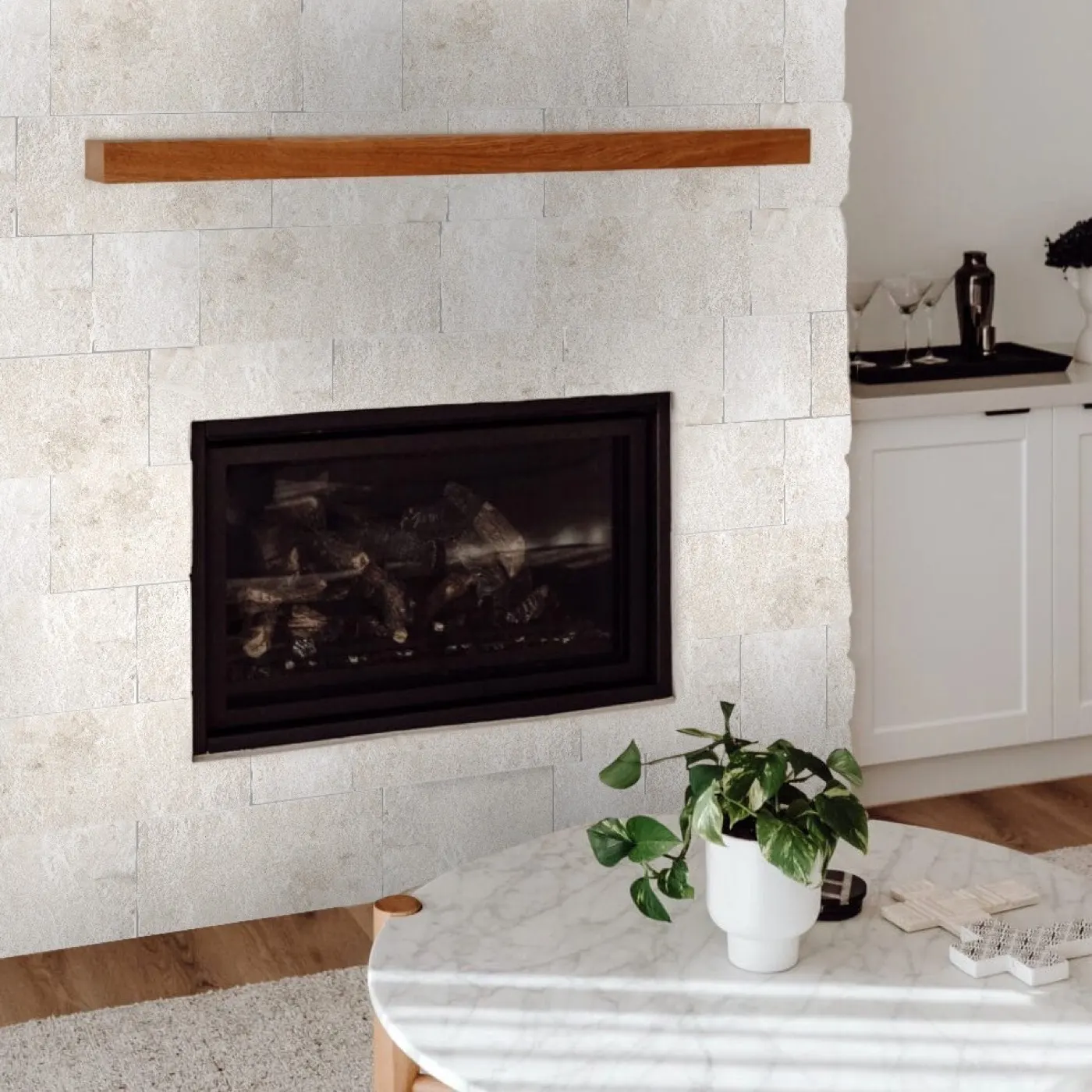 Lymra limestone installed