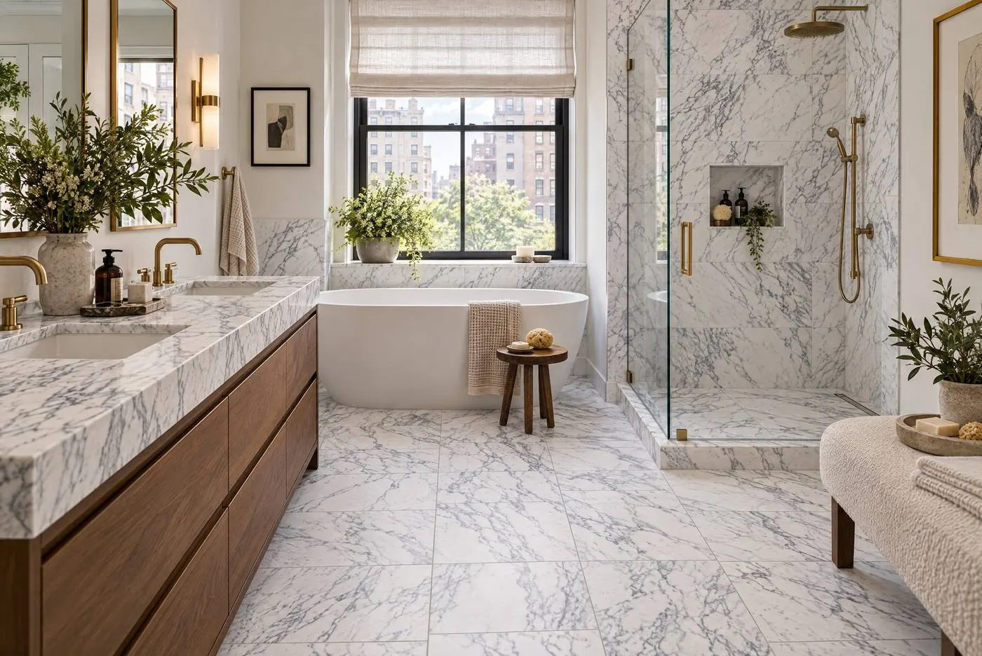 Mountain White Arabescato marble