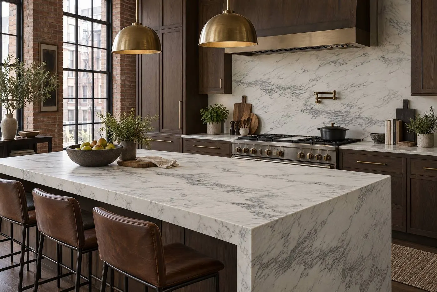 Mountain White marble