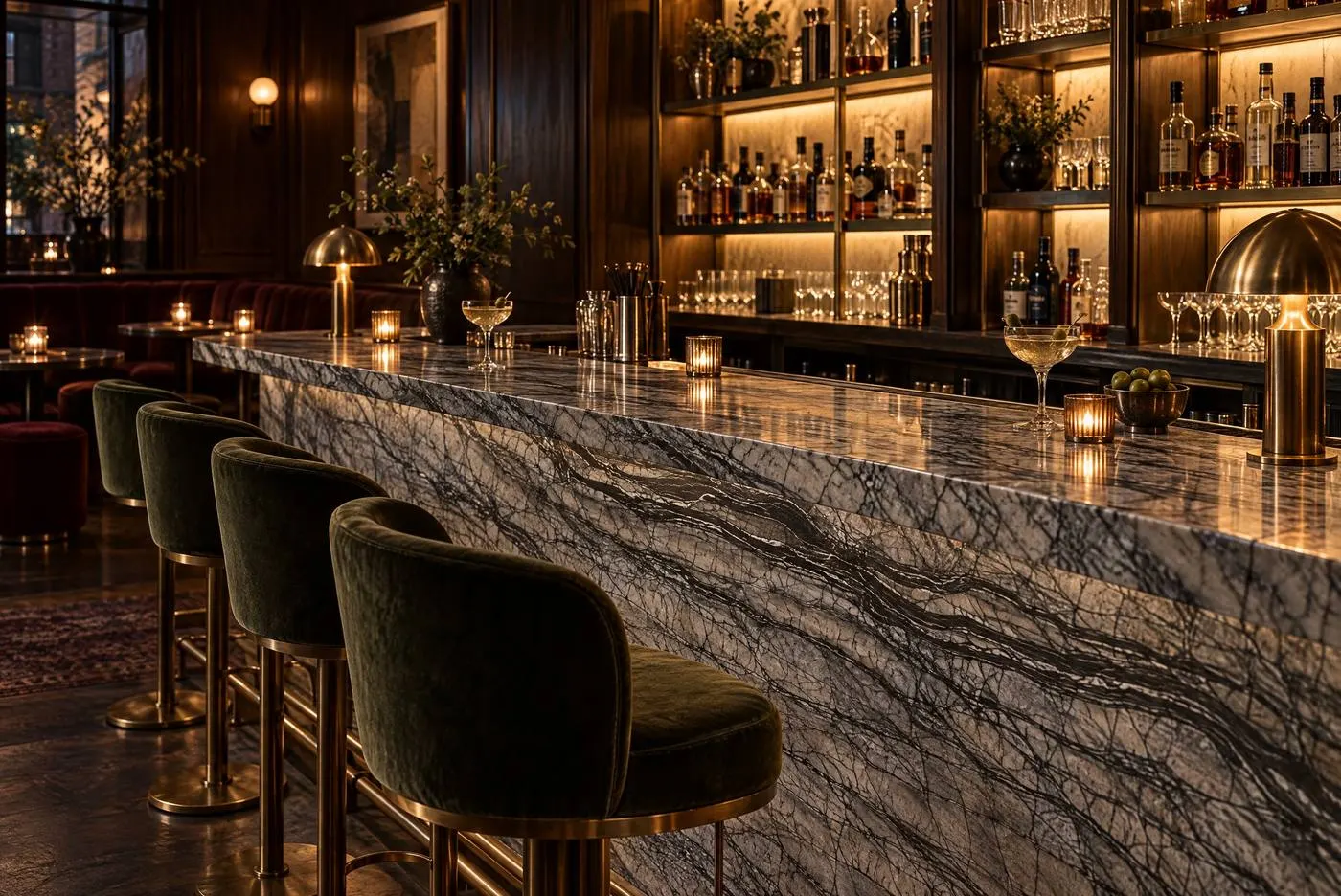 Nero Zebrino marble