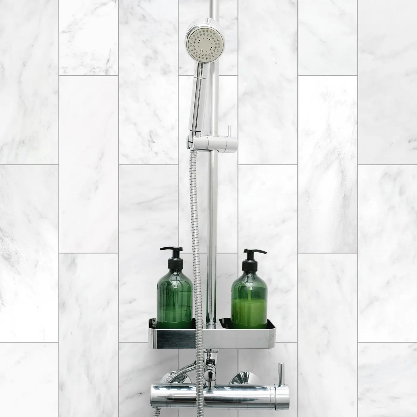 Oriental White marble installed