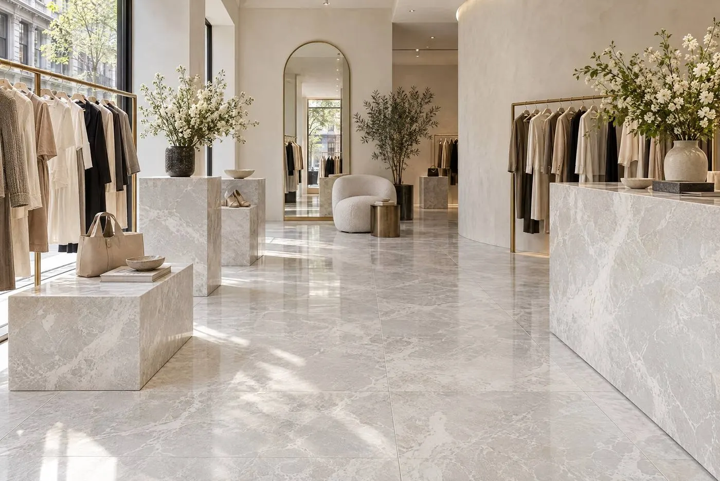 Pearl White marble