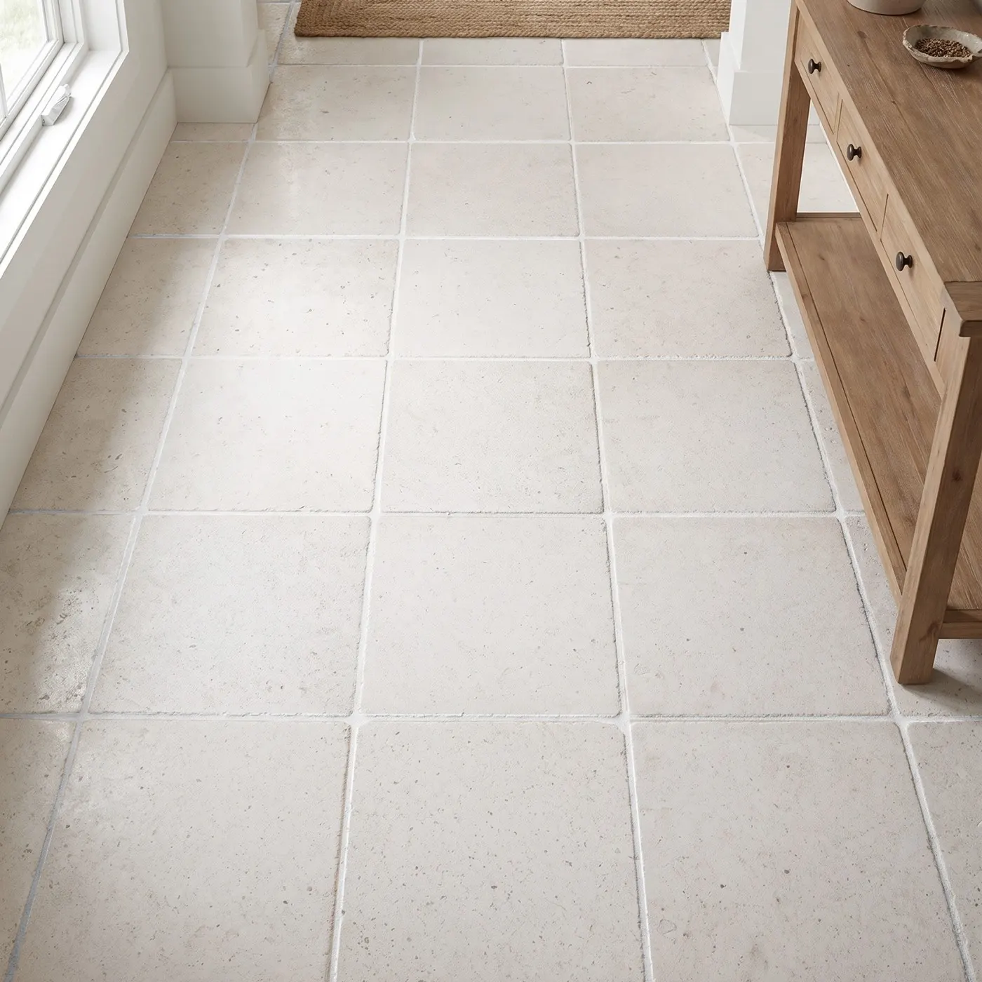 Positano Beige limestone installed