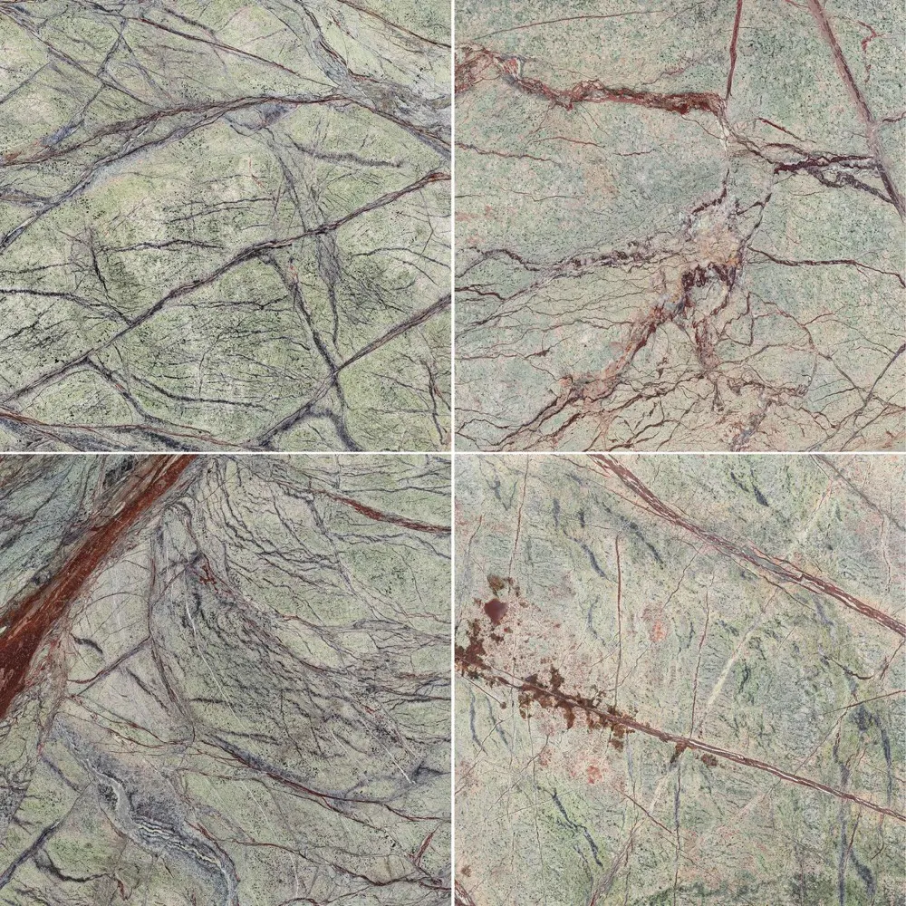 Rain Forest Green marble tiles