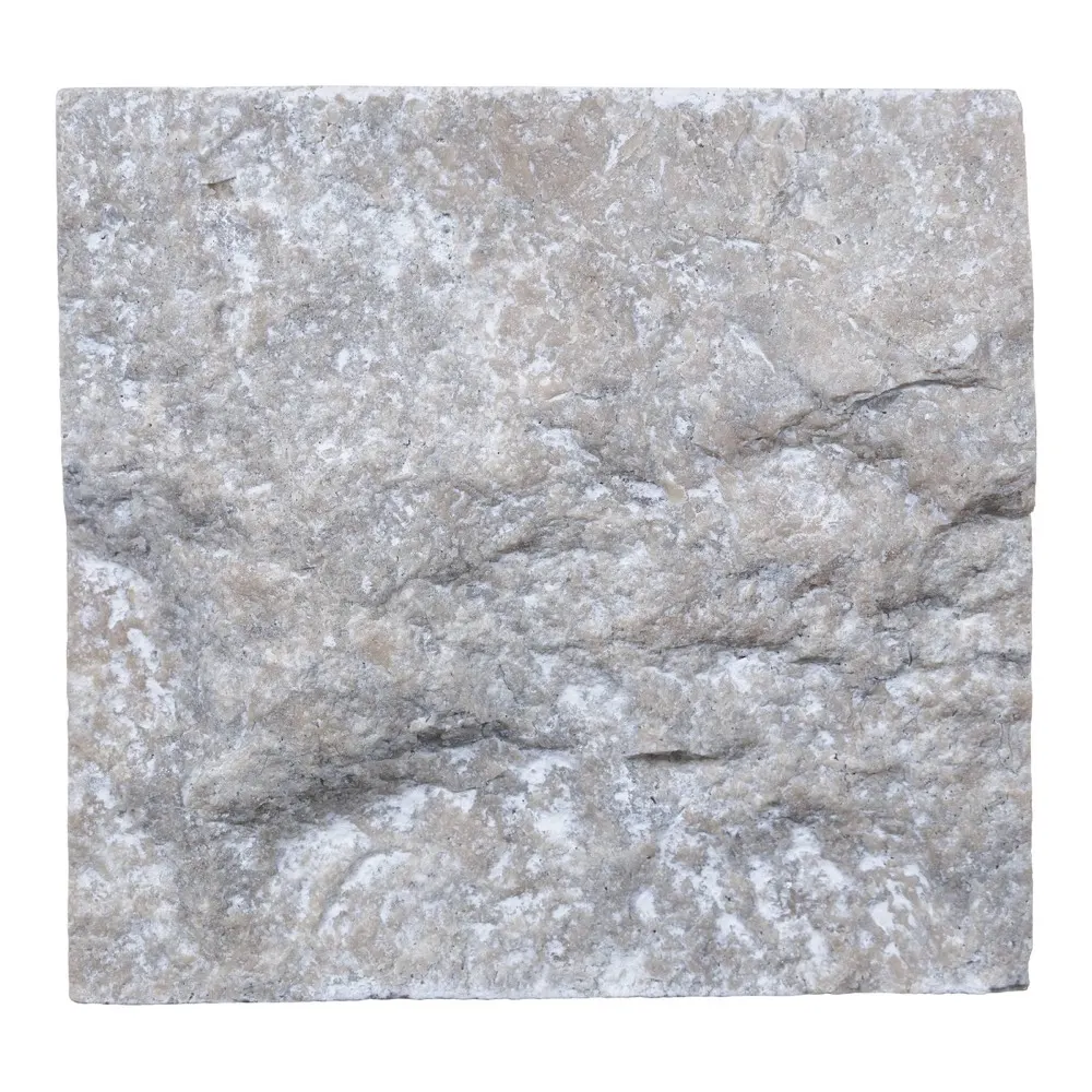 Silver travertine tiles