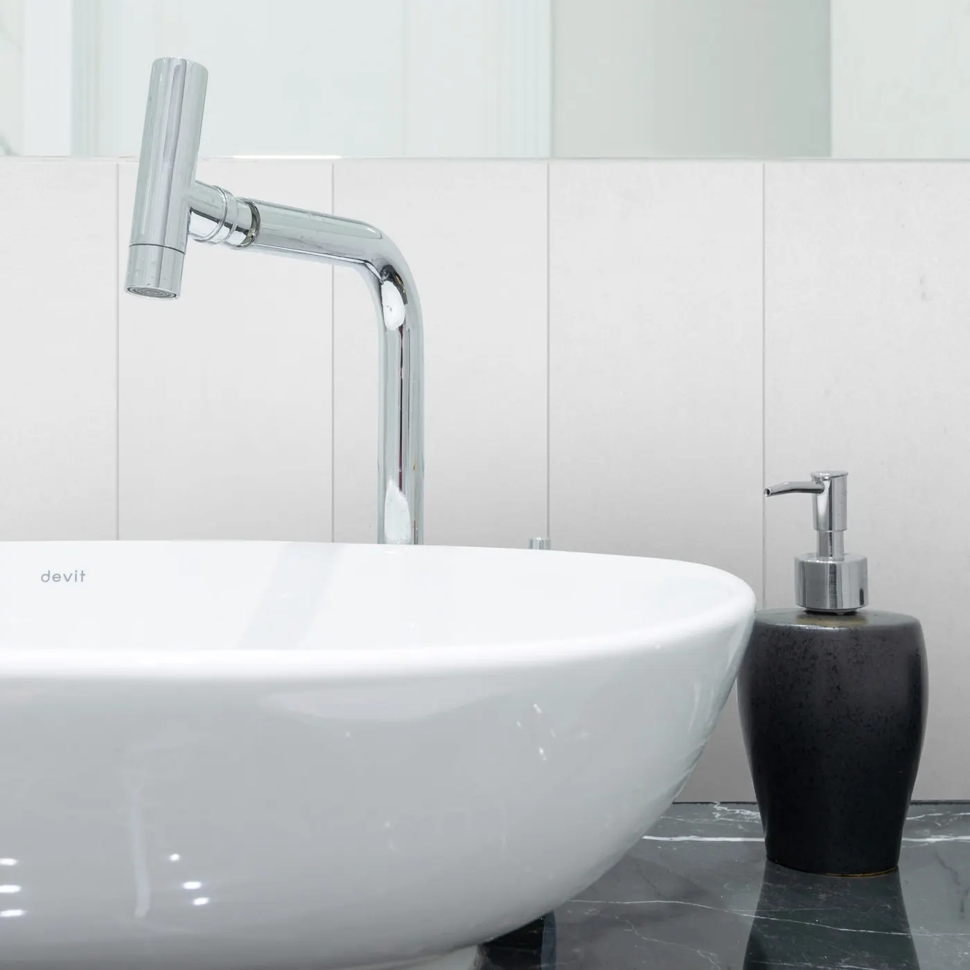 Thassos marble installed