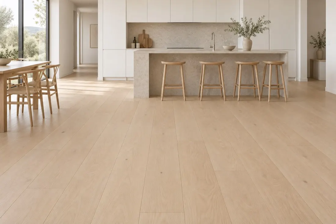 Naked Oak floor in a room