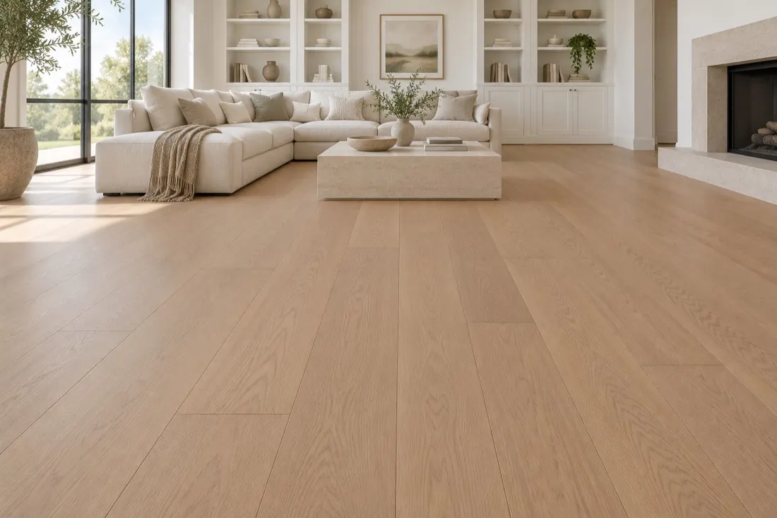 Natural Oak floor in a room